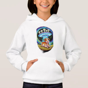 Außerirdischen entführen Kühe, aber die Kuh sieht Hoodie