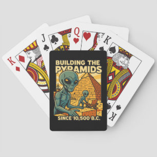 Außerirdischen Gebäude Pyramiden Pyramiden Bau Cre Spielkarten