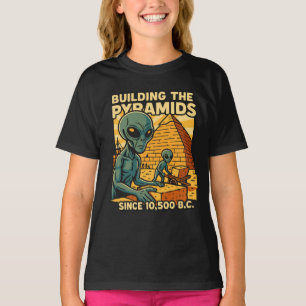 Außerirdischen Gebäude Pyramiden Pyramiden Bau Cre T-Shirt