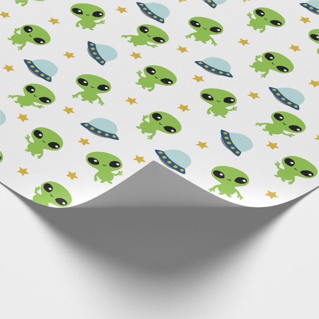 Außerirdischen Geschenkpapier (Ecke)