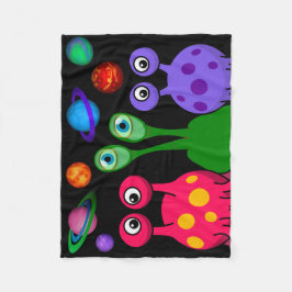 Außerirdischen im Weltraum Fleecedecke