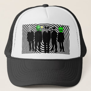 Außerirdischen in Black Hat Truckerkappe