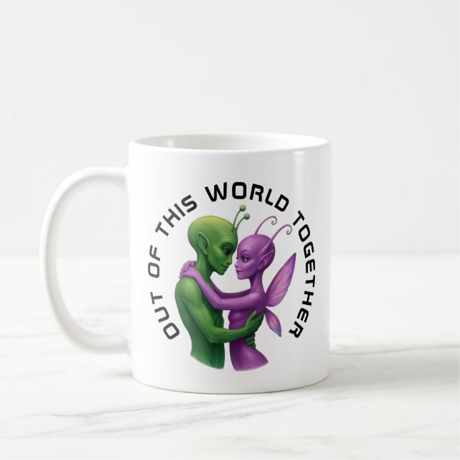 Außerirdischen in der Liebe Kaffeetasse (Links)
