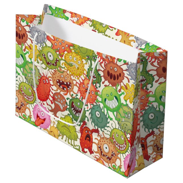 Außerirdischen in 'Monsters-Geschenktasche Große Geschenktüte (Vorderseite Schrägansicht)