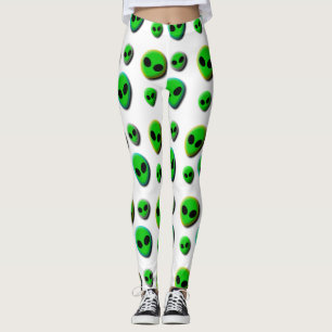 AUSSERIRDISCHEN. NEON GREEN ALIEN KÖNNEN FARBEN. LEGGINGS