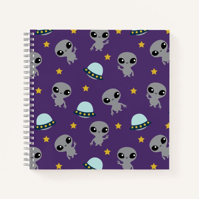 Außerirdischen-Notebook Notizbuch (Vorderseite)