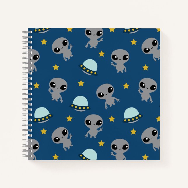 Außerirdischen-Notebook Notizbuch (Vorderseite)