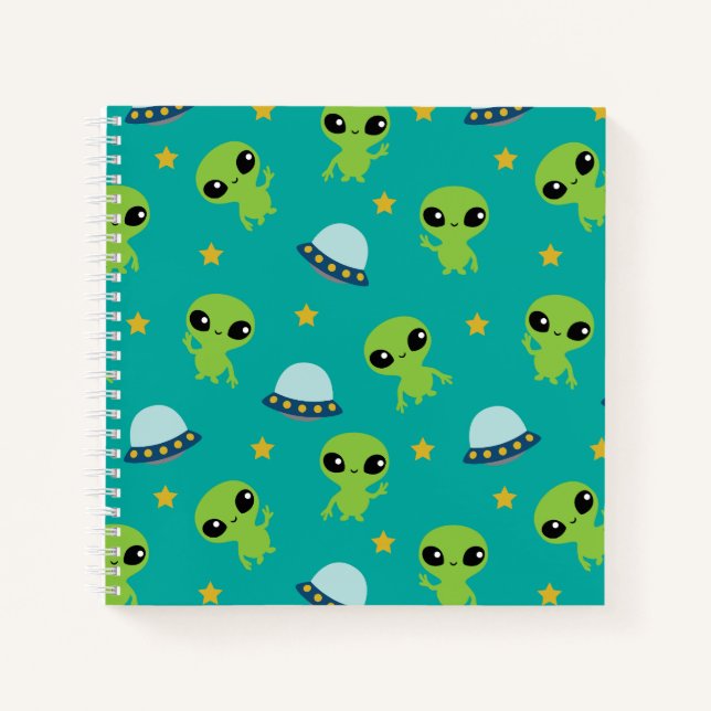Außerirdischen-Notebook Notizbuch (Vorderseite)