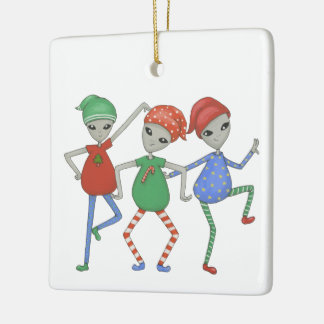 Außerirdischen-Rock für Weihnachten #2 Keramikornament