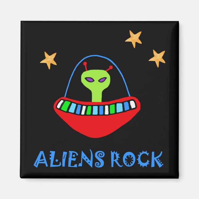 Außerirdischen rOcK! Magnet (Vorne)