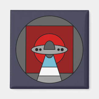 Außerirdischen UFO Farbige Geometrie Magnet
