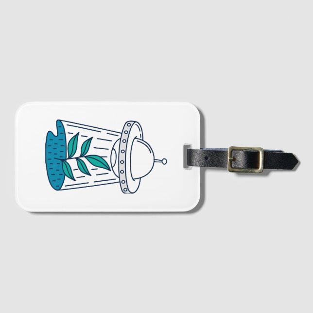 AUSSERIRDISCHEN UFO GEPÄCKANHÄNGER (Vorderseite (Horizontal))