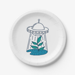 AUSSERIRDISCHEN UFO PAPPTELLER