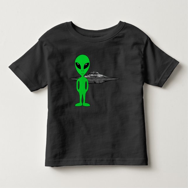 Außerirdischen und UFO Kleinkind T-shirt (Vorderseite)