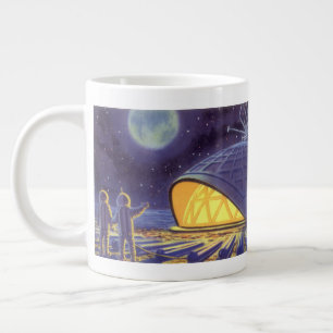Außerirdischen zur Vintagen Science Fiction auf de Jumbo-Tasse