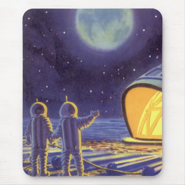 Außerirdischen zur Vintagen Science Fiction auf de Mousepad (Vorne)