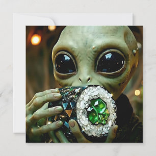 Außerirdischer Alien und kristallines Sushi Blank