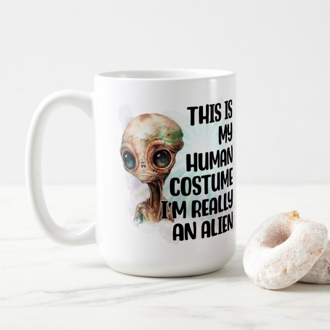 Außerirdischer Kaffeetasse (Mit Donut)