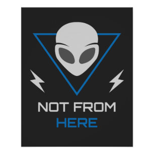 Außerirdischer UFO Sci-Fi Außenseiter Poster