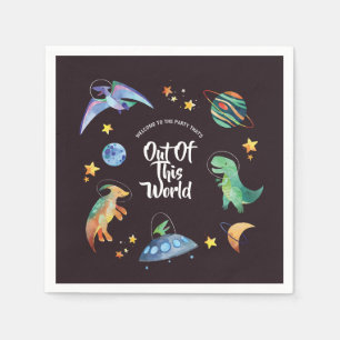 Außerirdischer Weltraum-Dinosaurier-Galaxie-Geburt Serviette