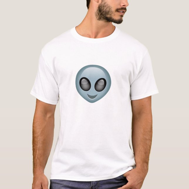 Außerirdisches alien Emoji T-Shirt (Vorderseite)