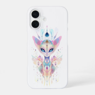 Außerirdisches Katzen-Gesicht iPhone 16 Hülle