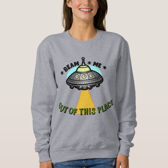 Außerirdisches Schiff Beam Damen Basic Sweatshirt (Vorderseite)