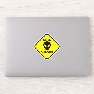 AUßERIRDISCHES WESEN AN BORD AUFKLEBER