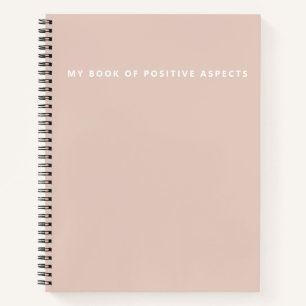 Äußerst Minimalistische positive Aspekte rosa Notizbuch
