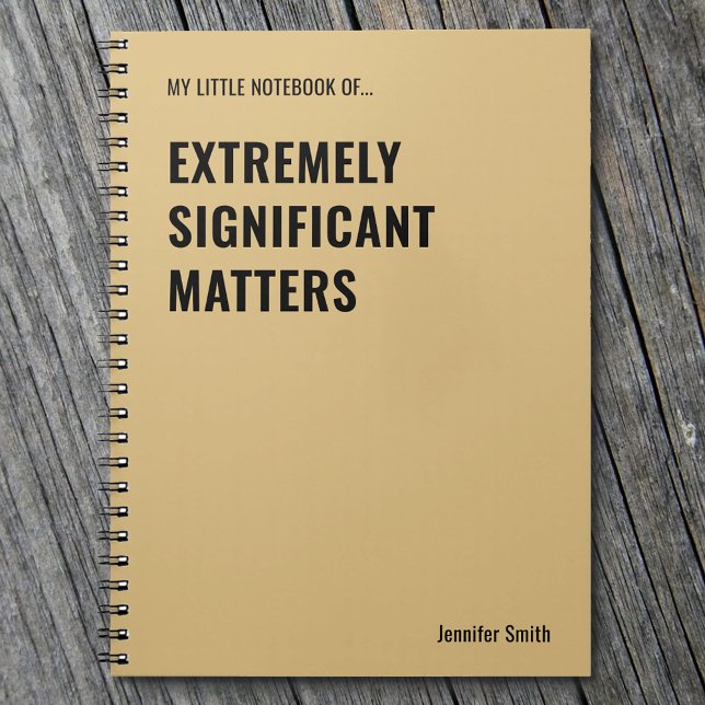 Äußerst wichtige Dinge - ein lustiges Zitat Notizblock (Von Creator hochgeladen)