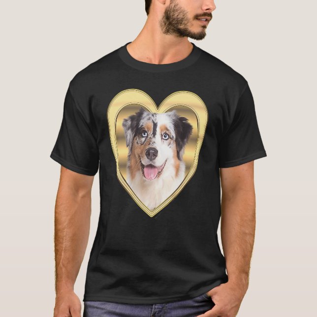 Aussi  Australian Shepherd  Dog Heart  Aussi  1 T-Shirt (Vorderseite)
