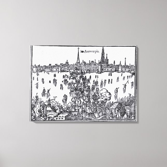 Aussicht auf Antwerpen Leinwanddruck (Vorderseite)
