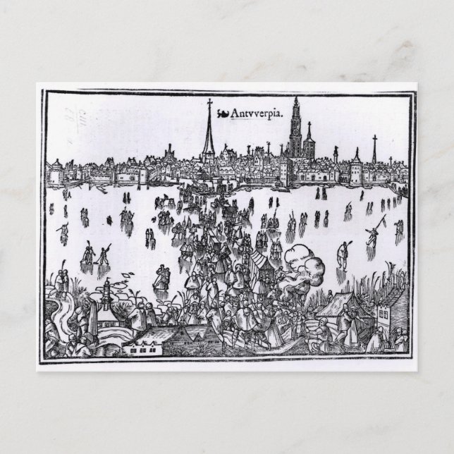 Aussicht auf Antwerpen Postkarte (Vorderseite)