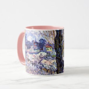 Aussicht auf Arles, blühende Orte - Van Gogh Art Tasse