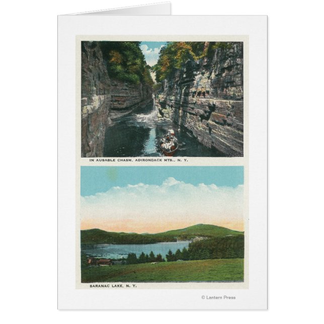 Aussicht auf Ausable Chasm und Saranac See (Vorne)