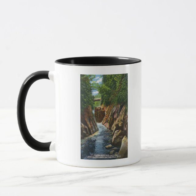Aussicht auf Ausable River Falls und Bridge Tasse (Links)