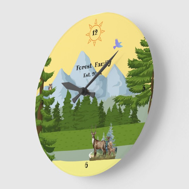 Aussicht auf Berge Große Wanduhr (Winkel)