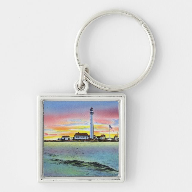 Aussicht auf Boon Island und Lighthouse von York a Schlüsselanhänger (Vorne)