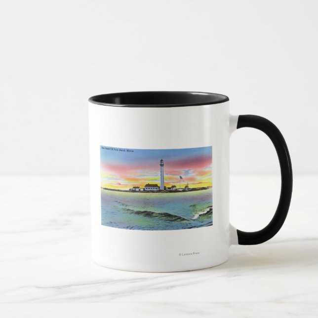 Aussicht auf Boon Island und Lighthouse von York a Tasse (Rechts)
