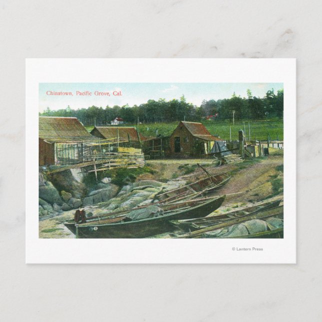 Aussicht auf Boote am Strand in Chinatown Postkarte (Vorderseite)