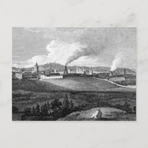 Aussicht auf Bristol vom Pile Hill, graviert von Postkarte