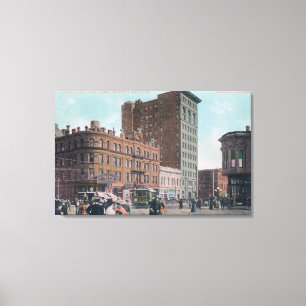 Aussicht auf Broadway, 14. St, San Pablo Ave Junct Leinwanddruck