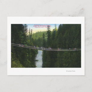 Aussicht auf Capilano Hängebrücke Postkarte
