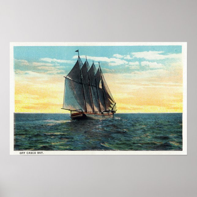 Aussicht auf das alte französische Schloss, 3 Länd Poster (Vorne)