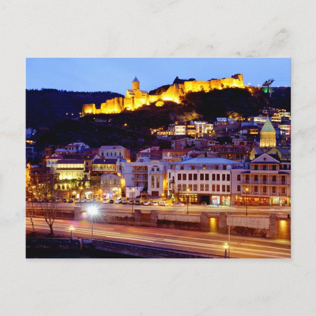 Aussicht auf das alte Tiflis Postkarte (Vorderseite)