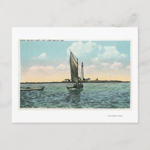 Aussicht auf das Boon Island Lighthouse von York Postkarte