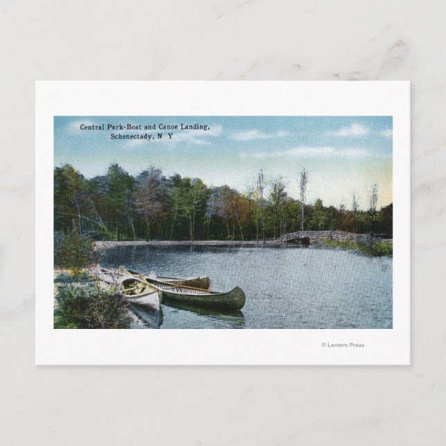 Aussicht auf das Central Park Boat & Canoe Landing Postkarte (Vorderseite)