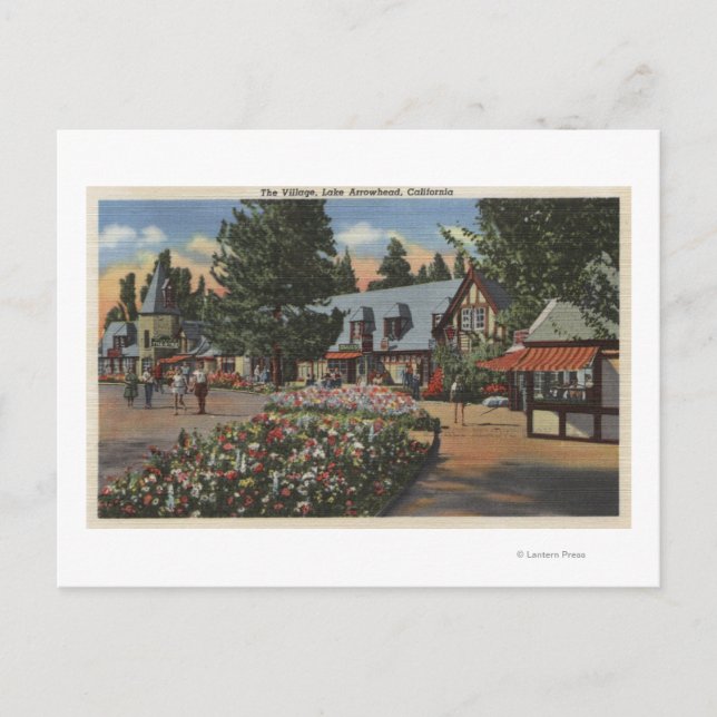 Aussicht auf das Dorf Postkarte (Vorderseite)