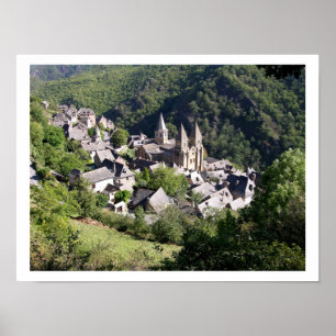 Aussicht auf das Dorf und die Kirche von St. Foy ( Poster
