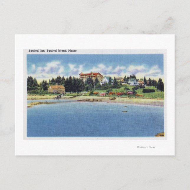 Aussicht auf das Eichhörnchen Inn auf der Eichhörn Postkarte (Vorderseite)